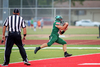 (photo by Bruce Brierley)
Fri Sep  08, 2023 - Green Wave senior Drew Carpenter (10) crosses the goal line after a 21-yard scamper, to give Senior High a 14-7 lead in the fourth quarter last Friday night against Little Falls