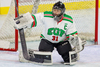 (Photo by Bruce Brierley/)
November 11, 2023 - EGF junior Britlyn Rasmussen (31) makes a blocker save in the second period of Saturday’s game against Bemidji. Rasmussen was peppered with 41 shots.