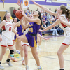 (Photo by Bruce Brierley)
February 15, 2024 -  Sacred Heart senior Isabel Vonesh drives to the basket late in the game as the Eagles try to close the gap with Ada.